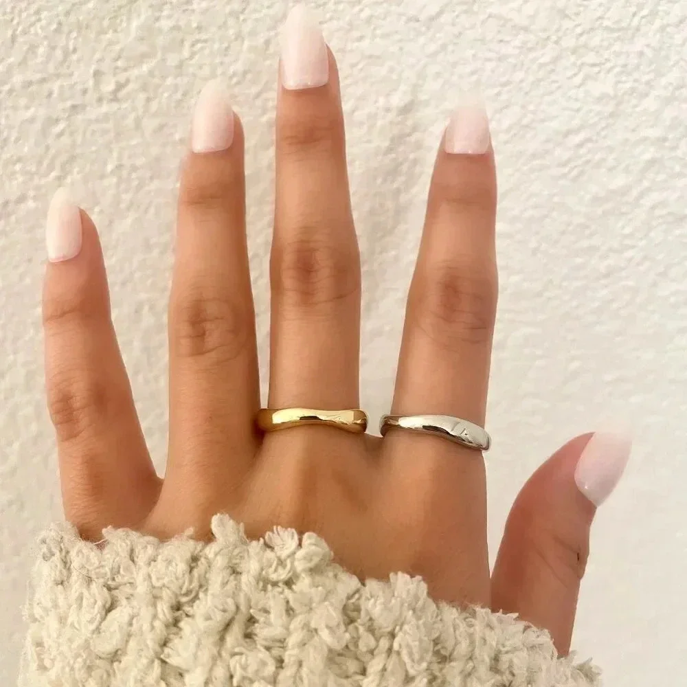 925 Sterling Silver Minimalist Ring Stackable Thin Ring Band Dainty Ring